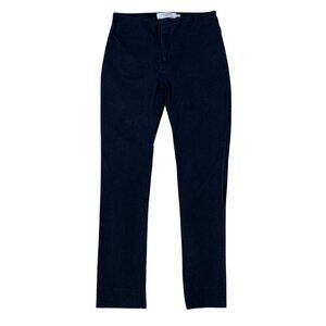 MM Lafleur Navy Slim Ankle Pants Workwear Stretch Cotton Blend 4‎